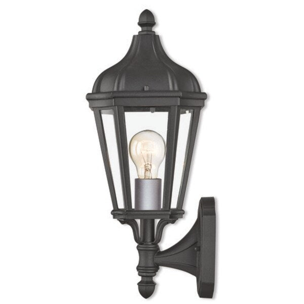 Morgan 1 Light Textured Black Outdoor Wa