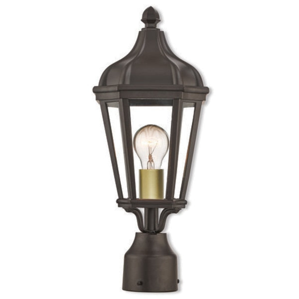Morgan 1 Light Bronze Outdoor Post Top Lantern