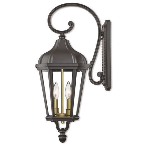 Morgan 2 Light Bronze Outdoor Wall Lantern