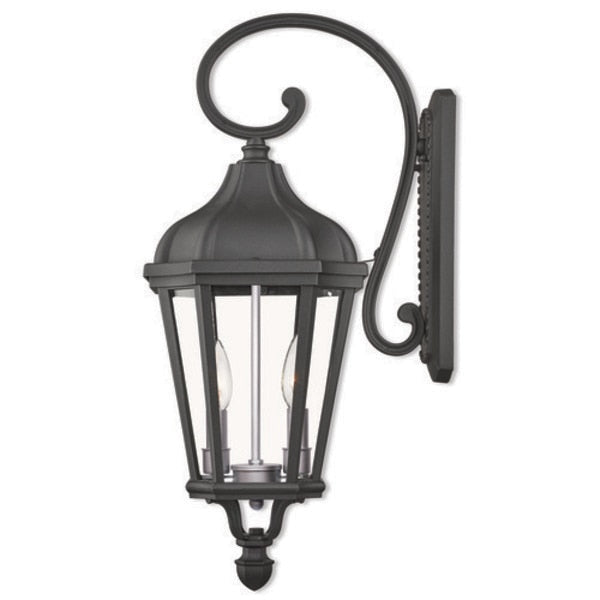 Morgan 2 Light Textured Black Outdoor Wall Lantern