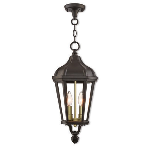Morgan 2 Light Bronze Outdoor Pendant La