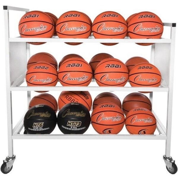 Double Wide BasketBall Cart, 24 ball capacity
