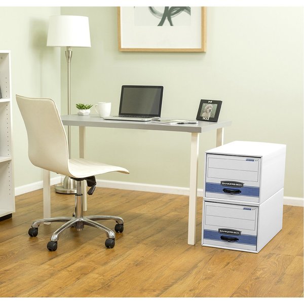 Banker Box, Drawer, Ltr, Wht/Blu, PK6