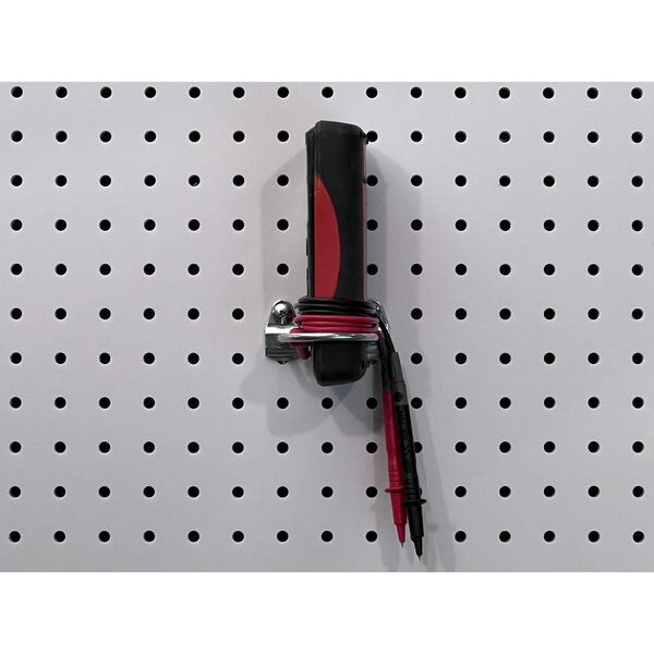 1-3/4 In. I.D. Steel Double Mount U-Shape Pegboard Hook for 1/8 In. and 1/4 In. Pegboard 5 Pack