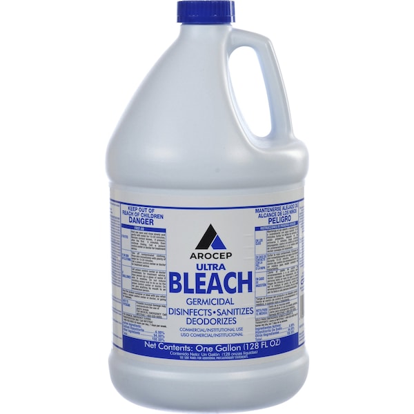 Bleach, Jug, 1 gal, Ready to Use, Chlorine, 6 Pack
