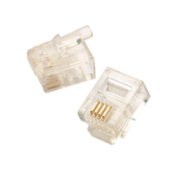 Modular Plug, Stranded, 6P4C, Round C, PK50
