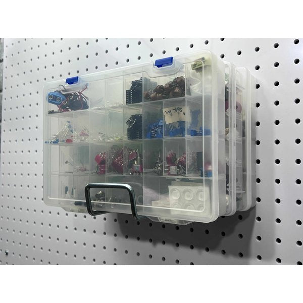 5 In. 80 Degree Bend Steel Double Closed End Loop Pegboard Hook for 1/8 In. and 1/4 In. Pegboard 5 Pack