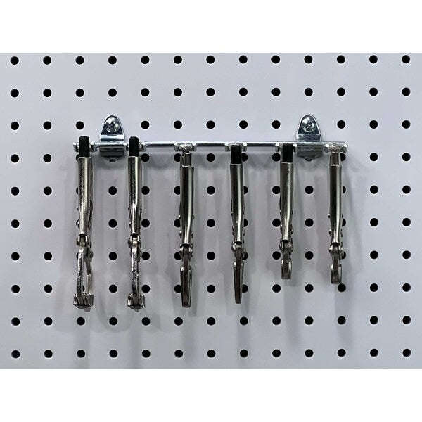 8-1/8 In. W Steel Multi-Prong Tool/Wrench Holder for 1/8 In. and 1/4 In. Pegboard 5 Pack