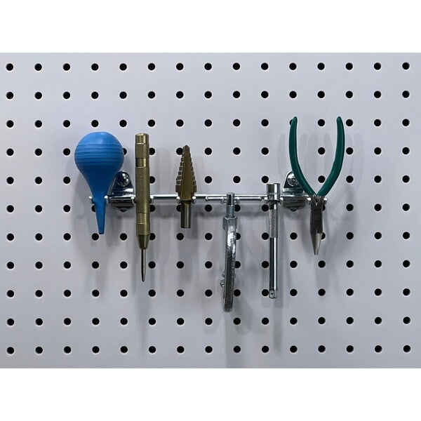 8-1/8 In. W Steel Multi-Prong Tool/Wrench Holder for 1/8 In. and 1/4 In. Pegboard 5 Pack