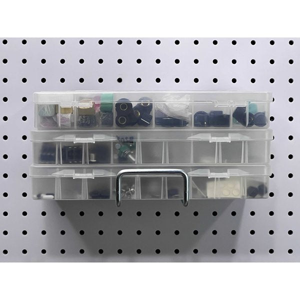 8 In. 80 Degree Bend Steel Double Closed End Loop Pegboard Hook for 1/8 In. and 1/4 In. Pegboard 5 Pack
