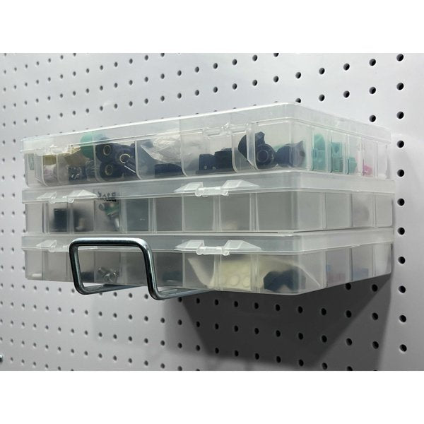 8 In. 80 Degree Bend Steel Double Closed End Loop Pegboard Hook for 1/8 In. and 1/4 In. Pegboard 5 Pack