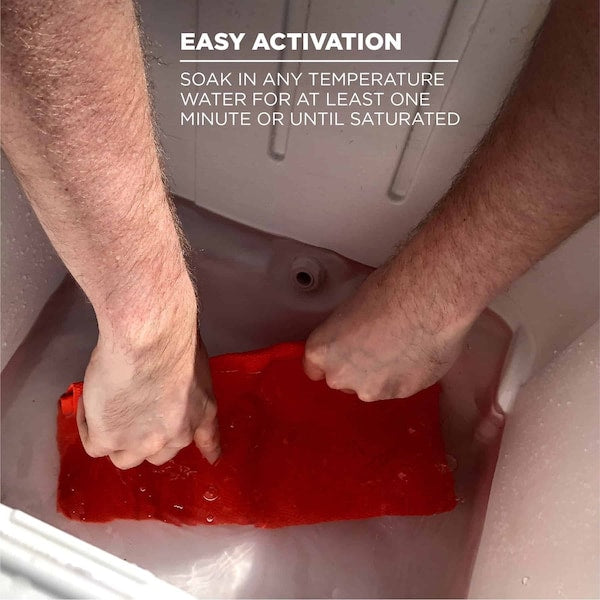 Evaporative Cooling Towel, PVA, Long Lasting Cooling Relief, 29.5 in L x 13 in W, Orange