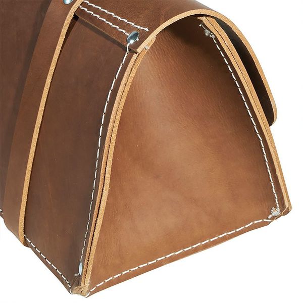 Wide-Mouth Tool Bag, Extra Heavy Duty Leather, 1 Pockets, Brown