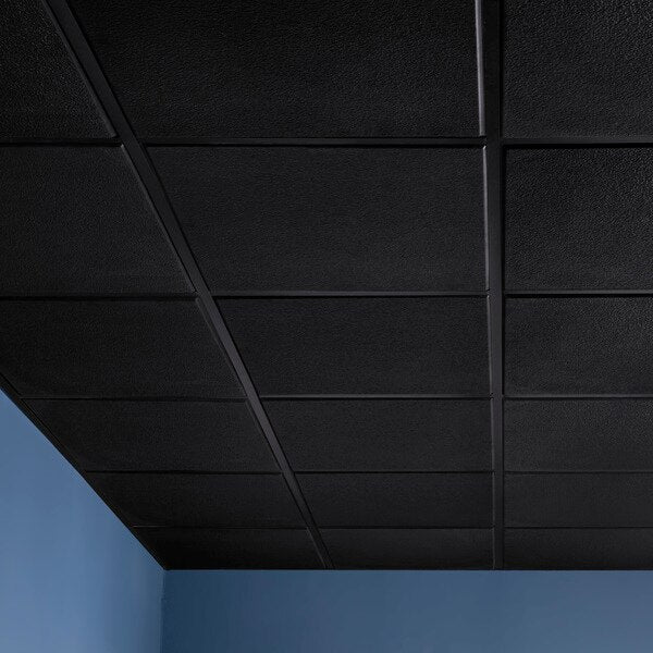 Stucco Pro Ceiling Tile, 24 in W x 24 in L, 12 PK