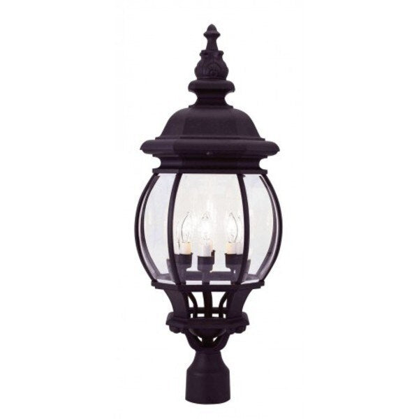 Textured BlackOutdoor Post Top Lantern, 4