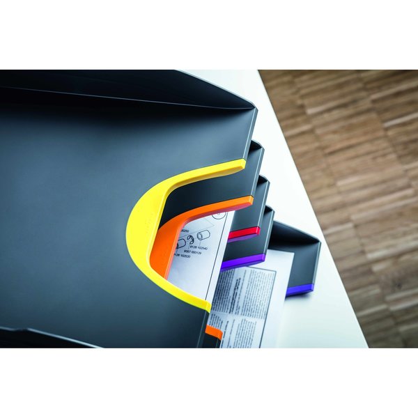 Letter Tray Set, Gray/Multicolor