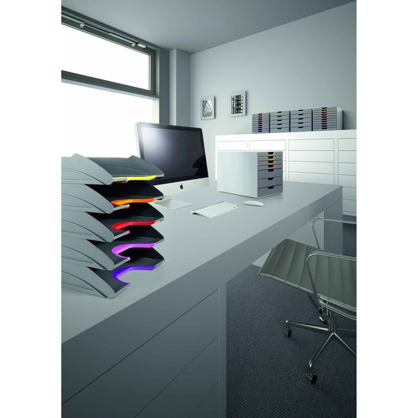 Letter Tray Set, Gray/Multicolor