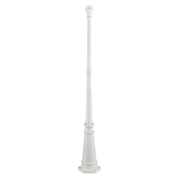 Textured White Outdoor Lamp Post