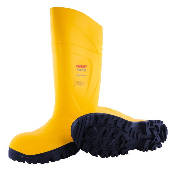 Size 6 Men's Steel Rubber Boot, Yellow