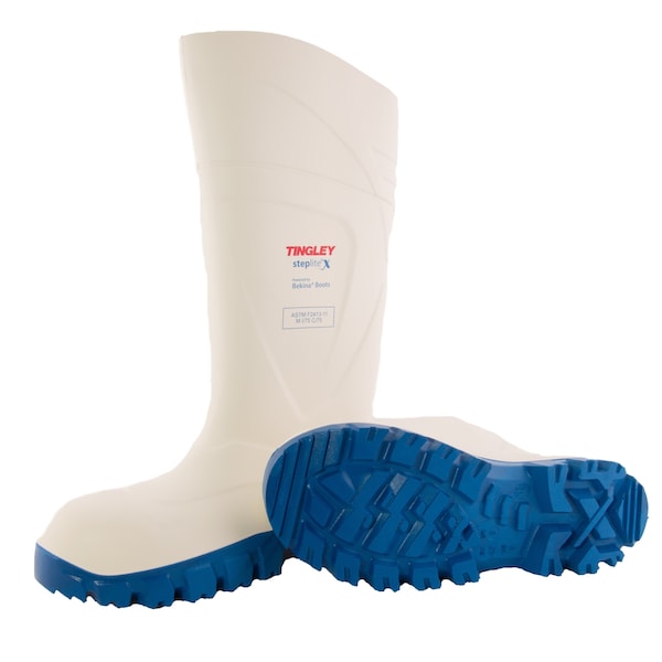 Boot, White/Blue, Mens 4/Womens 6, PR