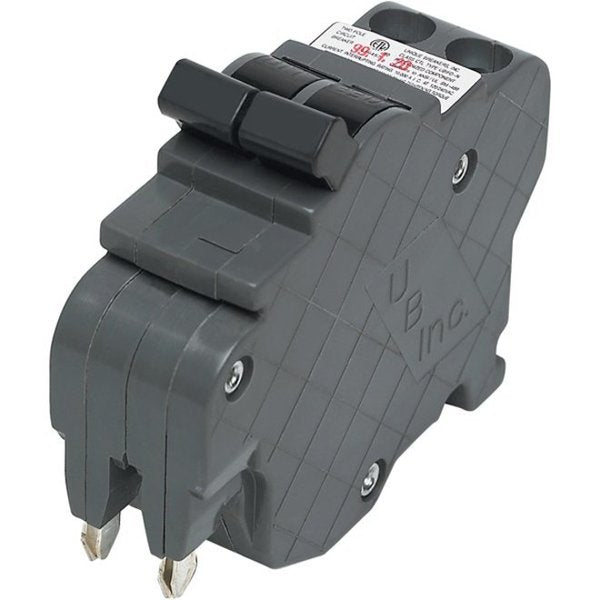 Miniature Circuit Breaker, 20 A, 120/240V AC, 2 Pole, Plug In Mounting Style, UBIF Series
