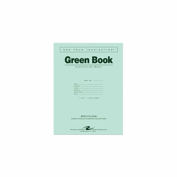 Case of Recycled Exam Green Books, 8.5