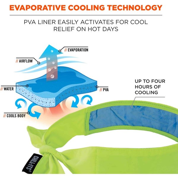 Cooling Bandana, One Size, Lime