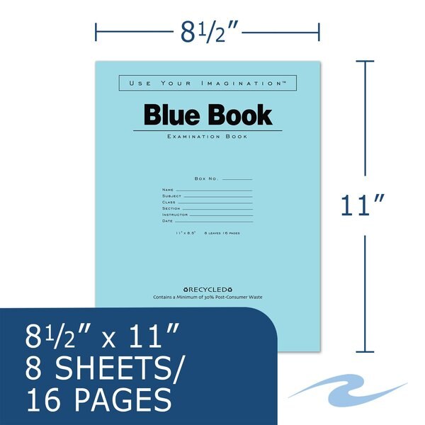Case of Recycled Exam Blue Books, 8.5