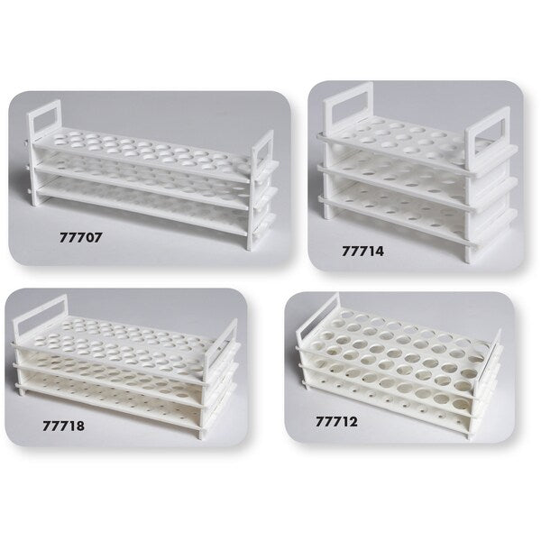 Plastic Test Tube Racks, 3-Tier, 2, PK 2