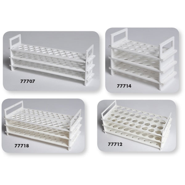 Plastic Test Tube Racks, 3-Tier, 16, PK 2