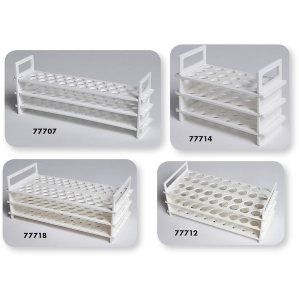 Plastic Test Tube Racks, 3-Tier, 1, PK 4