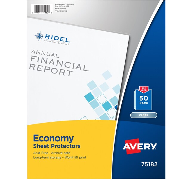 Clear Economy Sheet Protectors, To, PK50