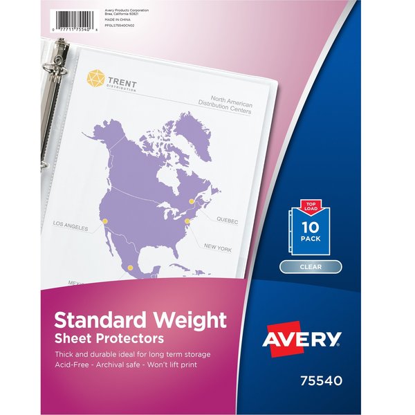 Clear Standard Weight Sheet Protec, PK10