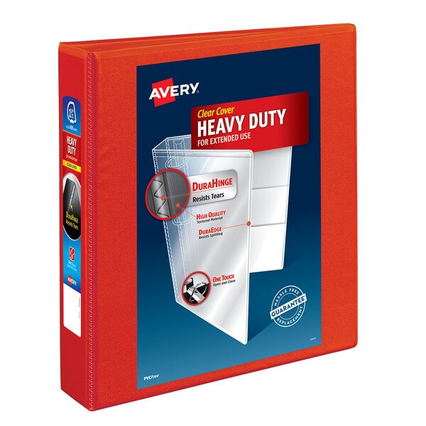 Heavy-Duty View 3 Ring Binder, 1.5