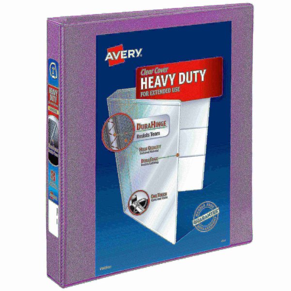 Heavy-Duty View Binders, Orchid, 1