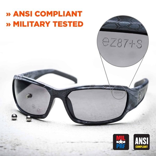 Safety Glasses, Traditional I/O PC Decenter Lens, Scratch-Resistant