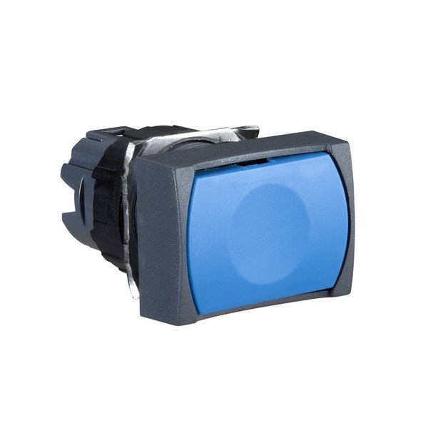 Blue rectang flush pushbutton head 016 s
