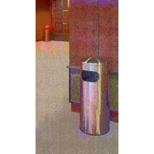 15 gal Trash Can, Silver, Stainless Steel