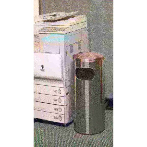 15 gal Trash Can, Silver, Stainless Steel