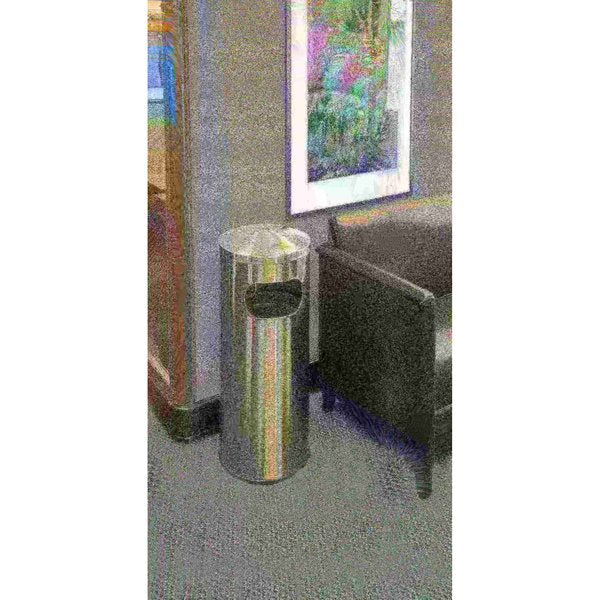 15 gal Trash Can, Silver, Stainless Steel