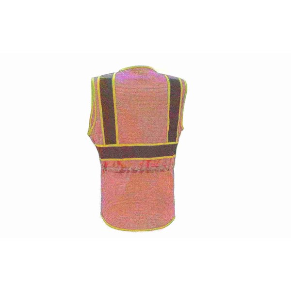 High-Visibility Vest, Zipper, Pink, 2XL/3XL