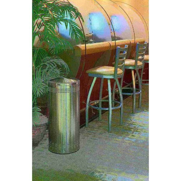 Imprinted Waste Container, SS, 15 gal.