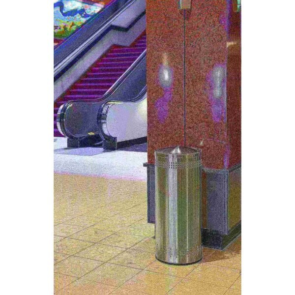 Imprinted Waste Container, SS, 15 gal.