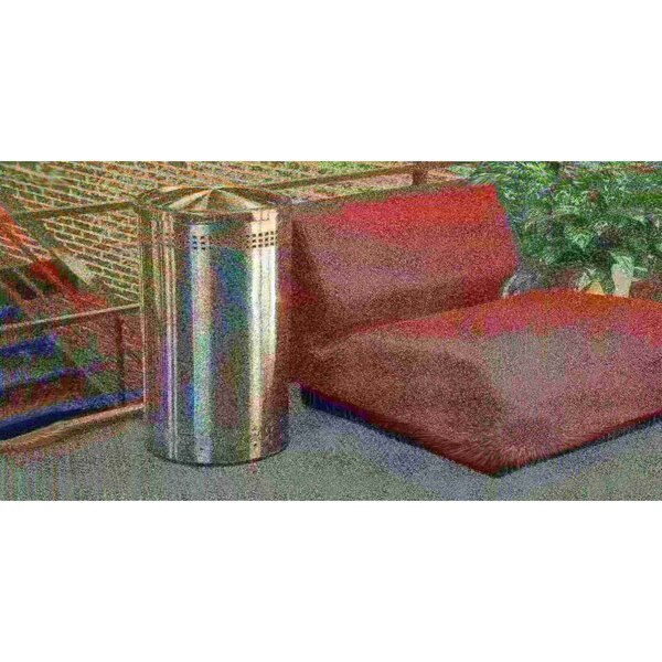 Imprinted Waste Container, SS, 15 gal.