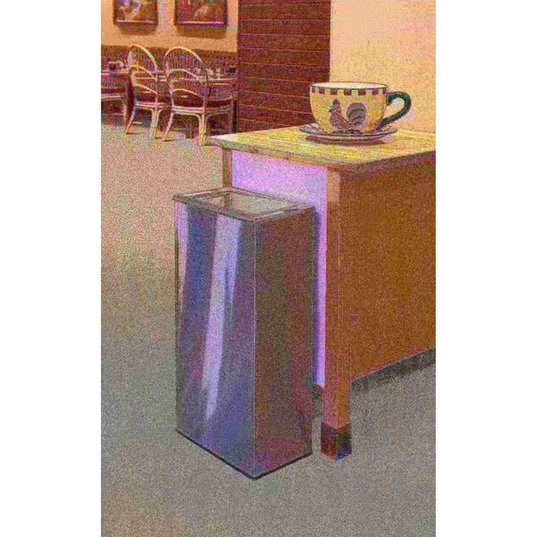 Rectangular Waste Receptacl, SS, 13.5 gal., Silver, Stainless Steel