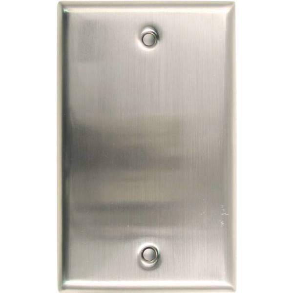 Single Blank Switch Plate Satin Nickel