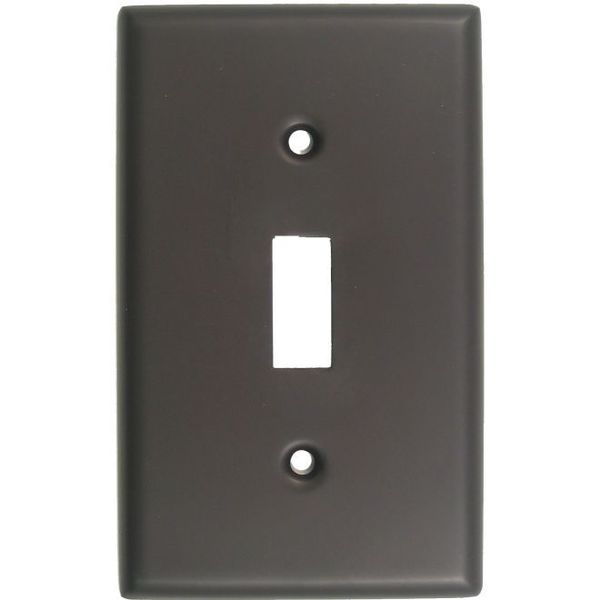 Single Switch Plate, Number of Gangs: 1 Oil Rubbed Bronze Finish