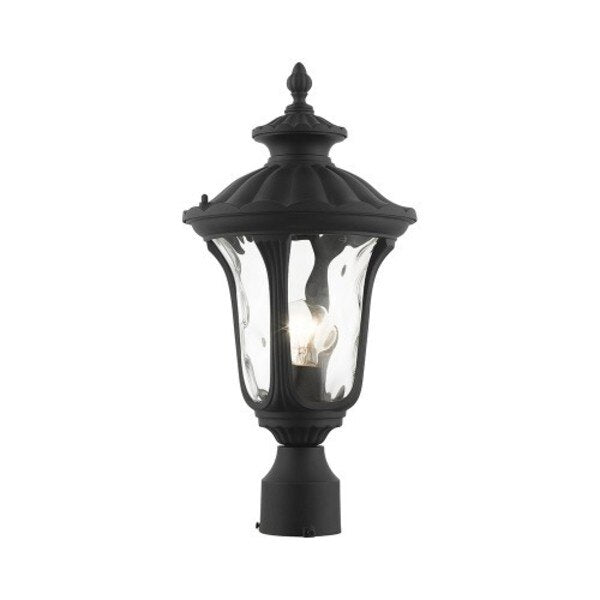 Textured Black Outdoor Post Top Lantern,