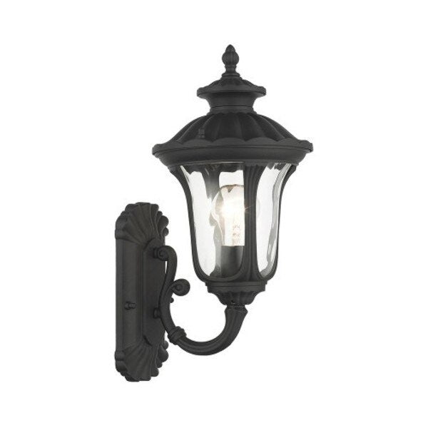 Textured Black Outdoor Wall Lantern, 1 Li