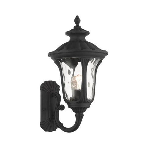 Textured Black Outdoor Wall Lantern, 1 Li